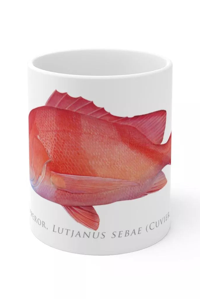 Red Emperor Mug-Stick Figure Fish Illustration