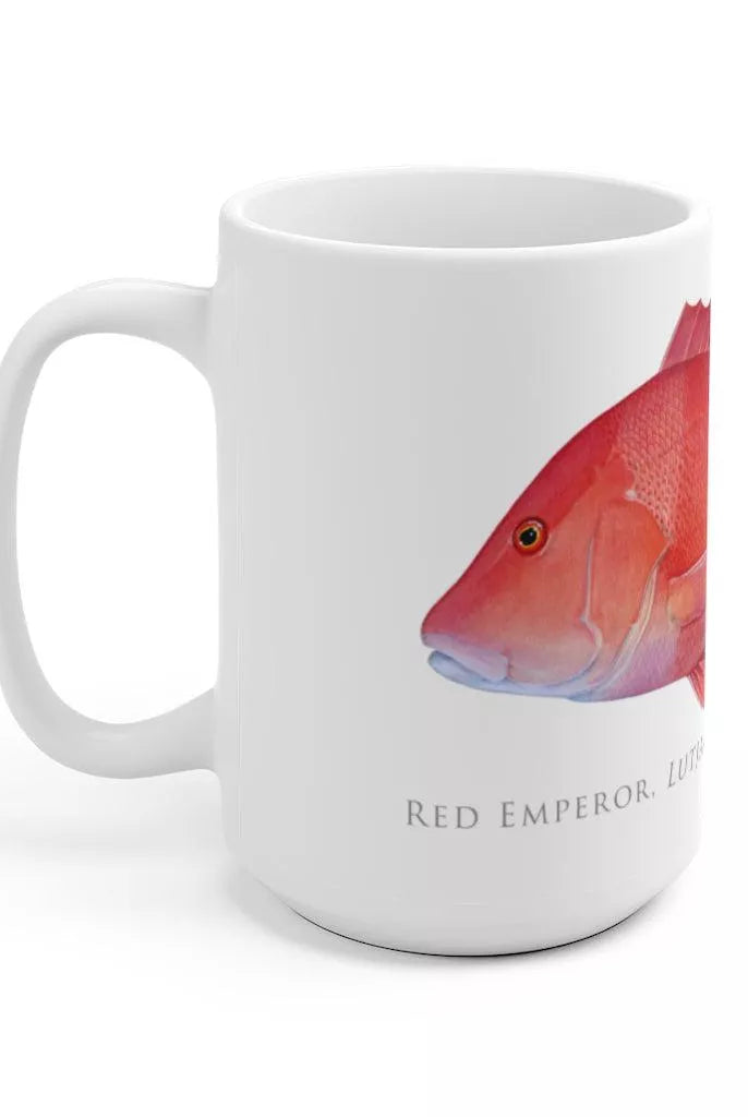 Red Emperor Mug-Stick Figure Fish Illustration