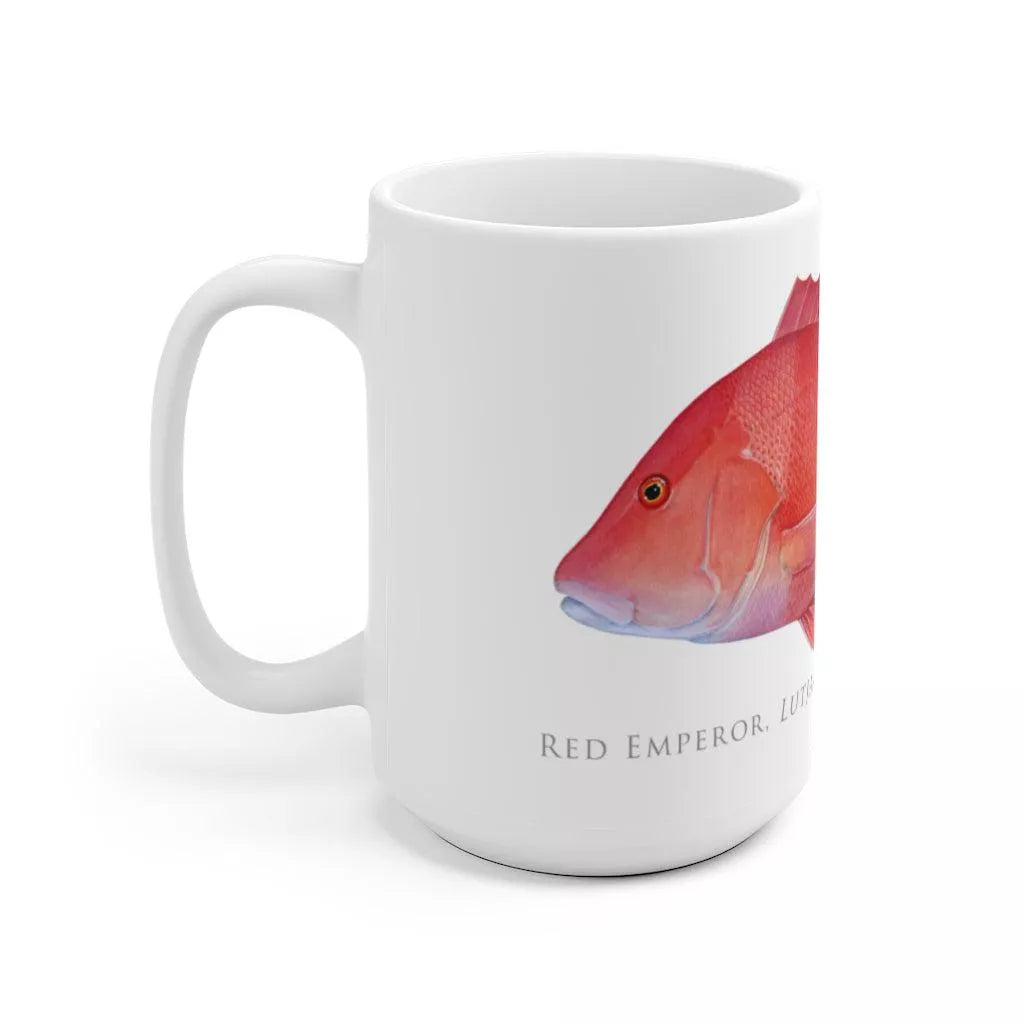 Red Emperor Mug-Stick Figure Fish Illustration