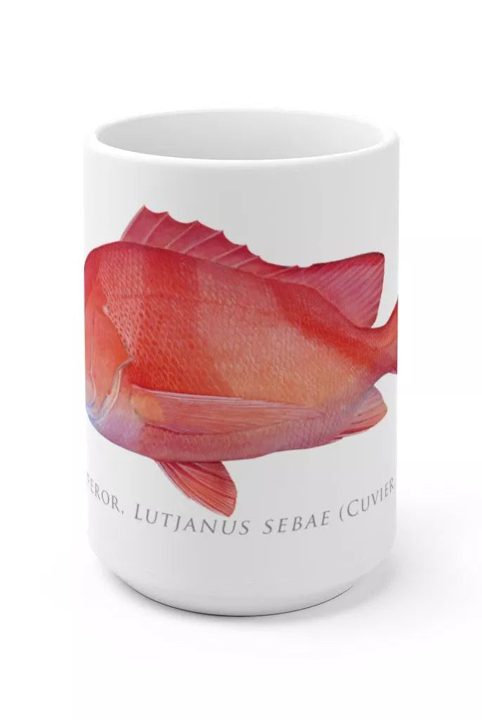 Red Emperor Mug-Stick Figure Fish Illustration