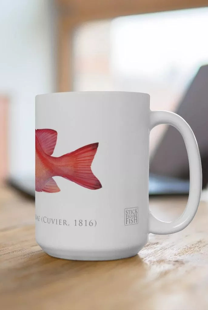 Red Emperor Mug-Stick Figure Fish Illustration