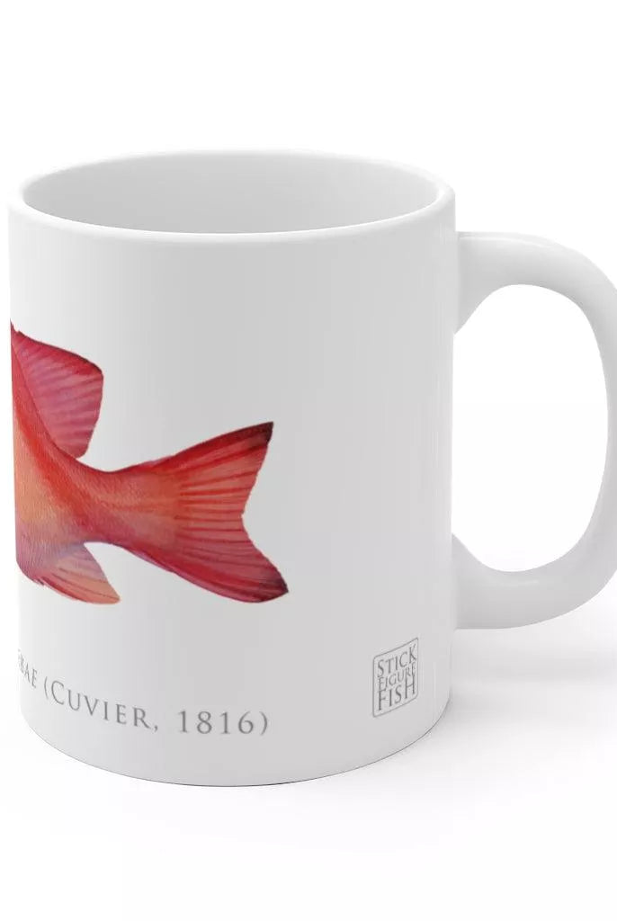 Red Emperor Mug-Stick Figure Fish Illustration