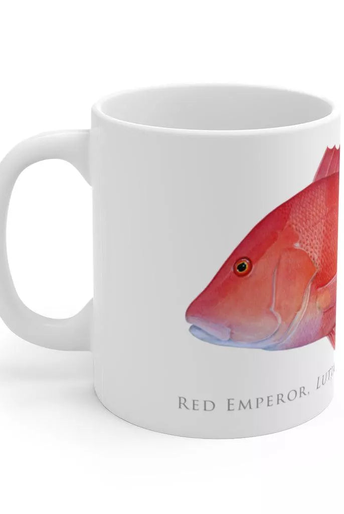 Red Emperor Mug-Stick Figure Fish Illustration