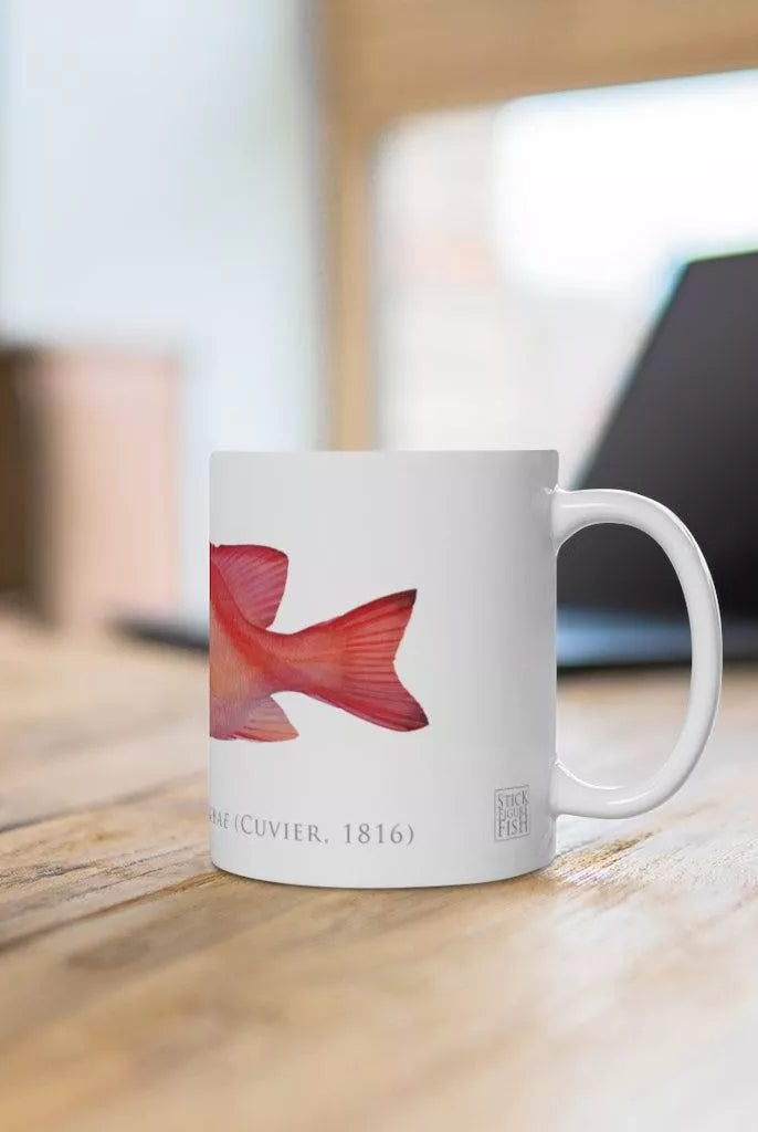 Red Emperor Mug-Stick Figure Fish Illustration