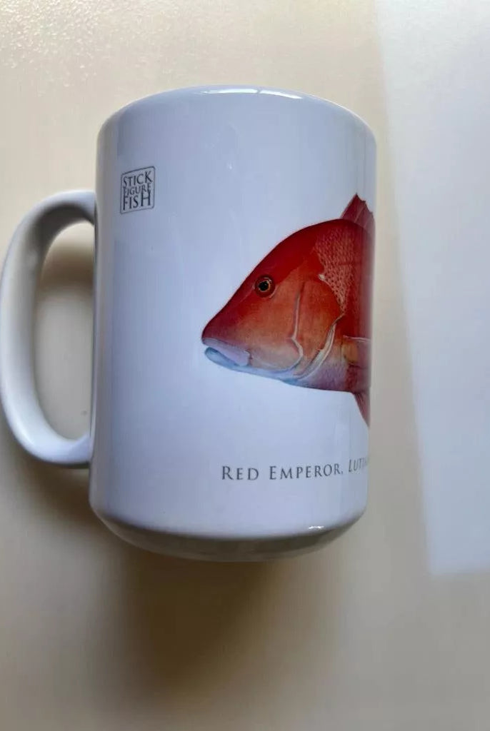 Red Emperor Mug-Stick Figure Fish Illustration
