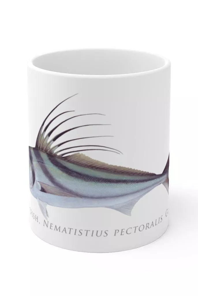 Roosterfish Mug-Stick Figure Fish Illustration
