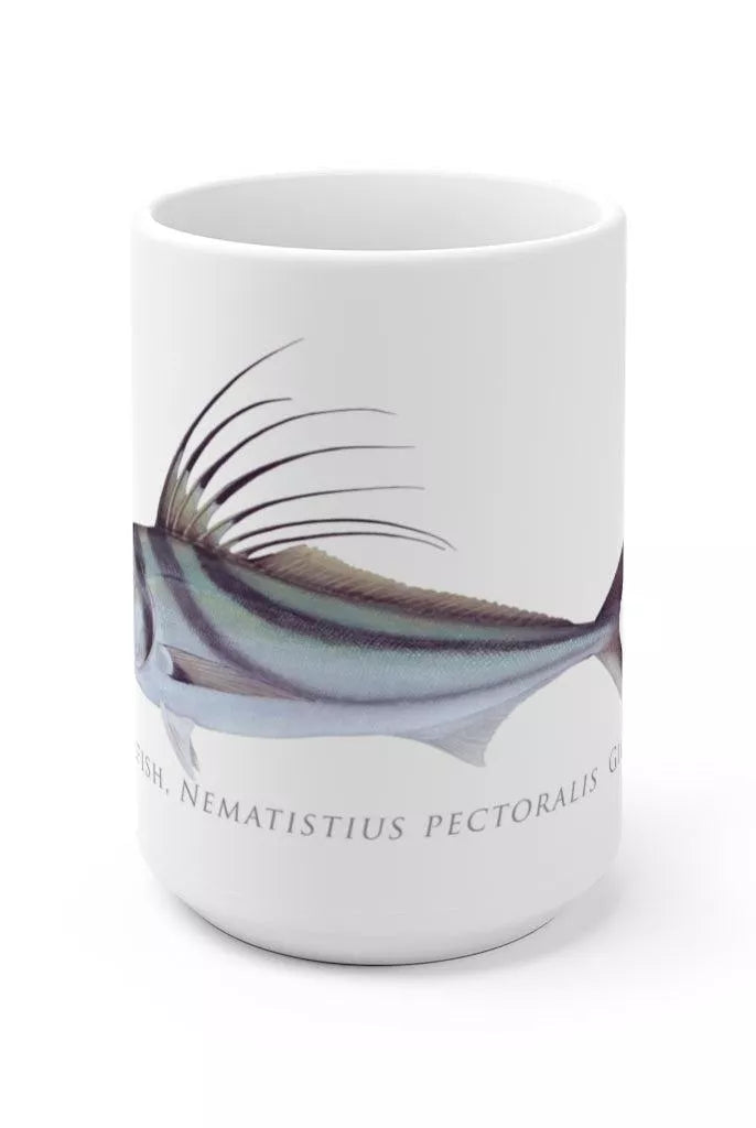 Roosterfish Mug-Stick Figure Fish Illustration