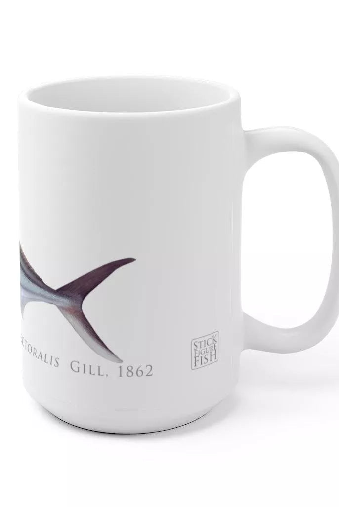 Roosterfish Mug-Stick Figure Fish Illustration