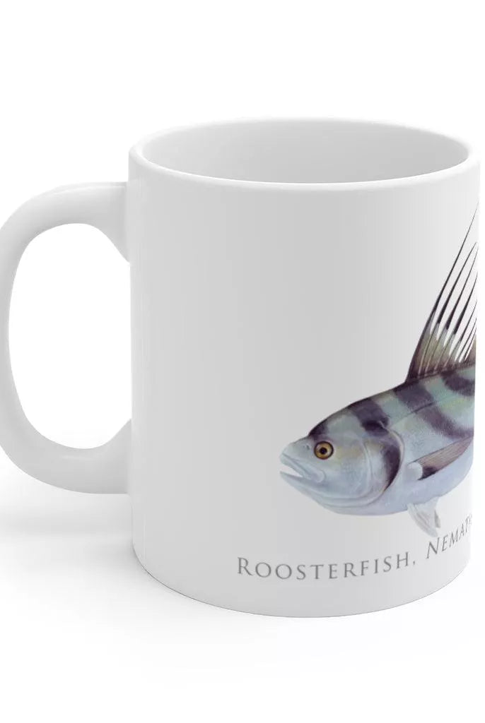 Roosterfish Mug-Stick Figure Fish Illustration