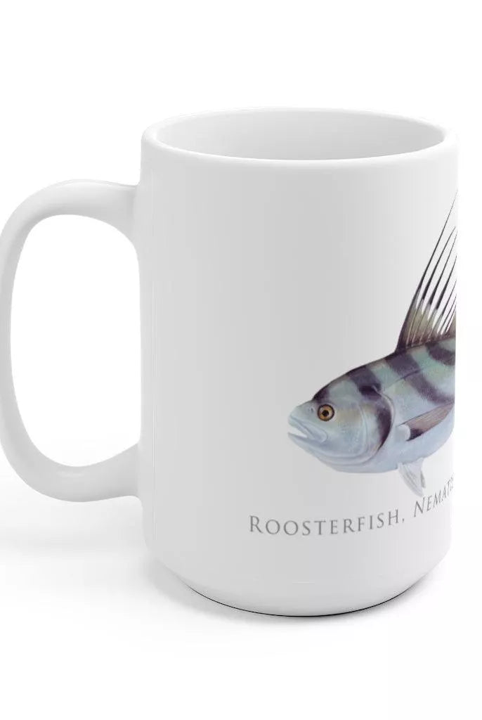 Roosterfish Mug-Stick Figure Fish Illustration