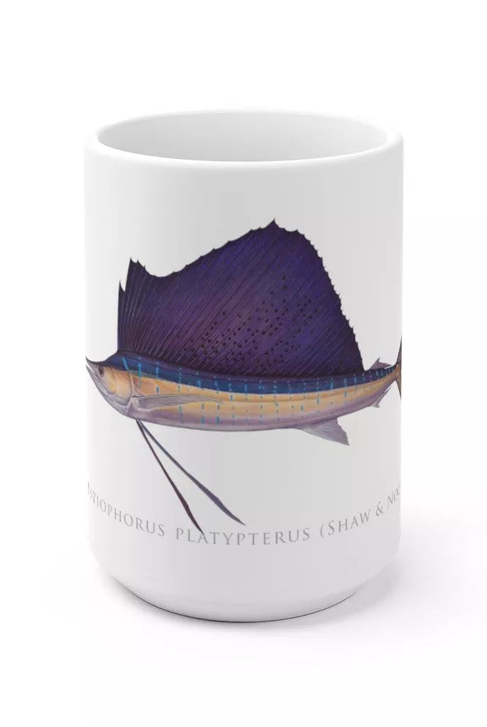Sailfish Mug-Stick Figure Fish Illustration