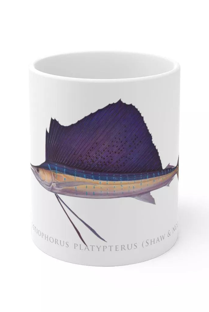Sailfish Mug-Stick Figure Fish Illustration