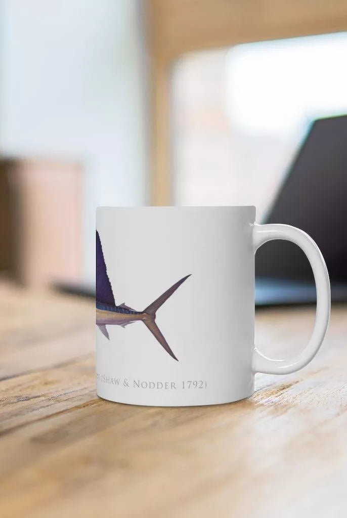 Sailfish Mug-Stick Figure Fish Illustration