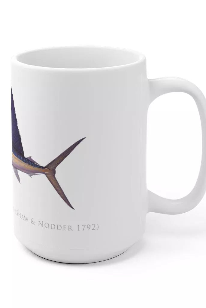 Sailfish Mug-Stick Figure Fish Illustration