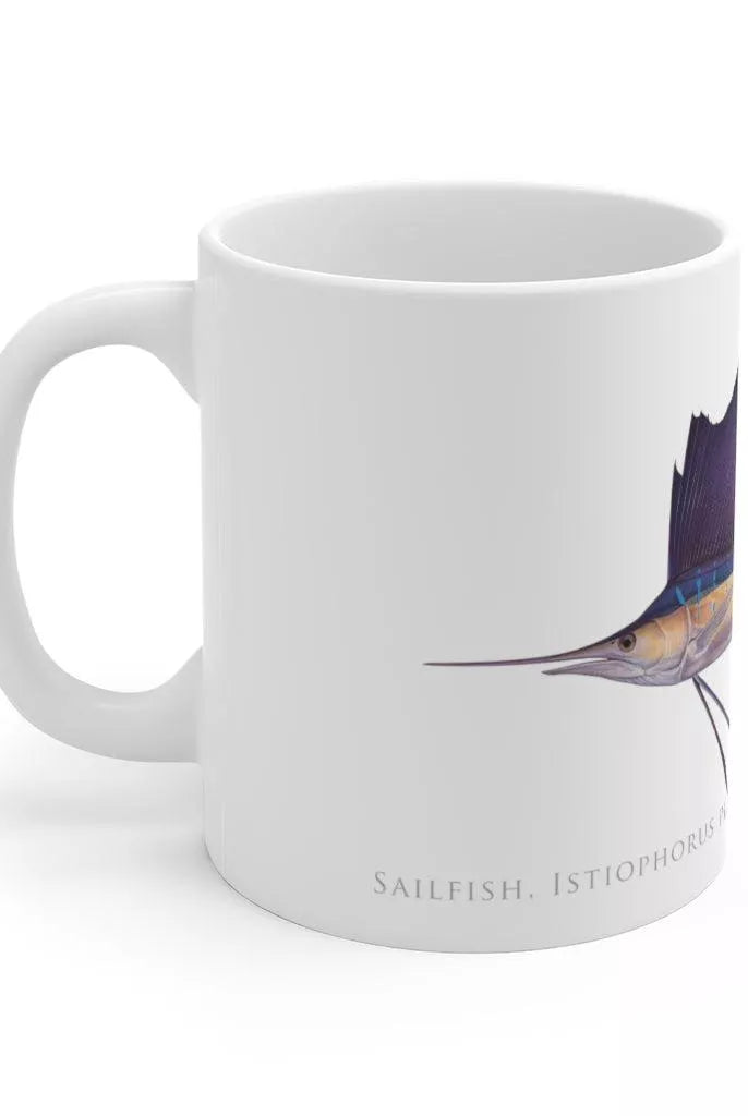 Sailfish Mug-Stick Figure Fish Illustration