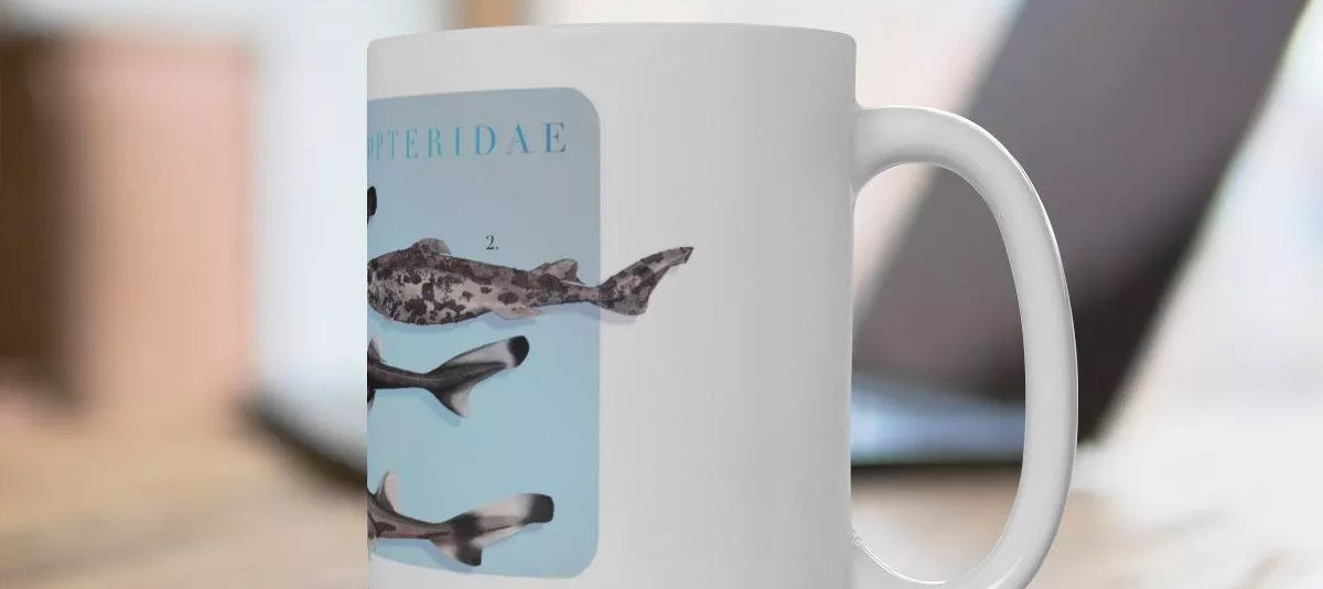 Sharks of the Deep 2023 Calendar - Mug-Stick Figure Fish Illustration