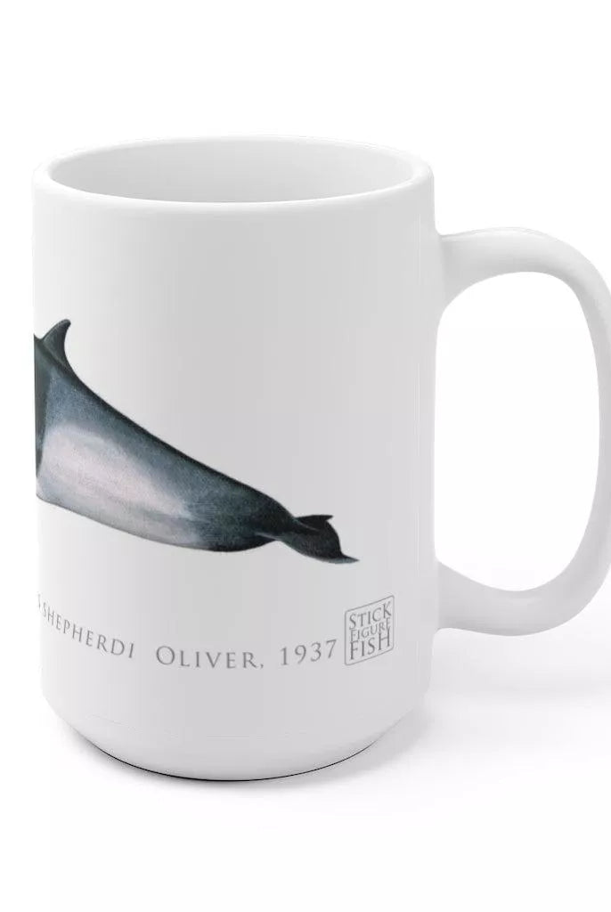 Shepherd's Beaked Whale Mug-Stick Figure Fish Illustration