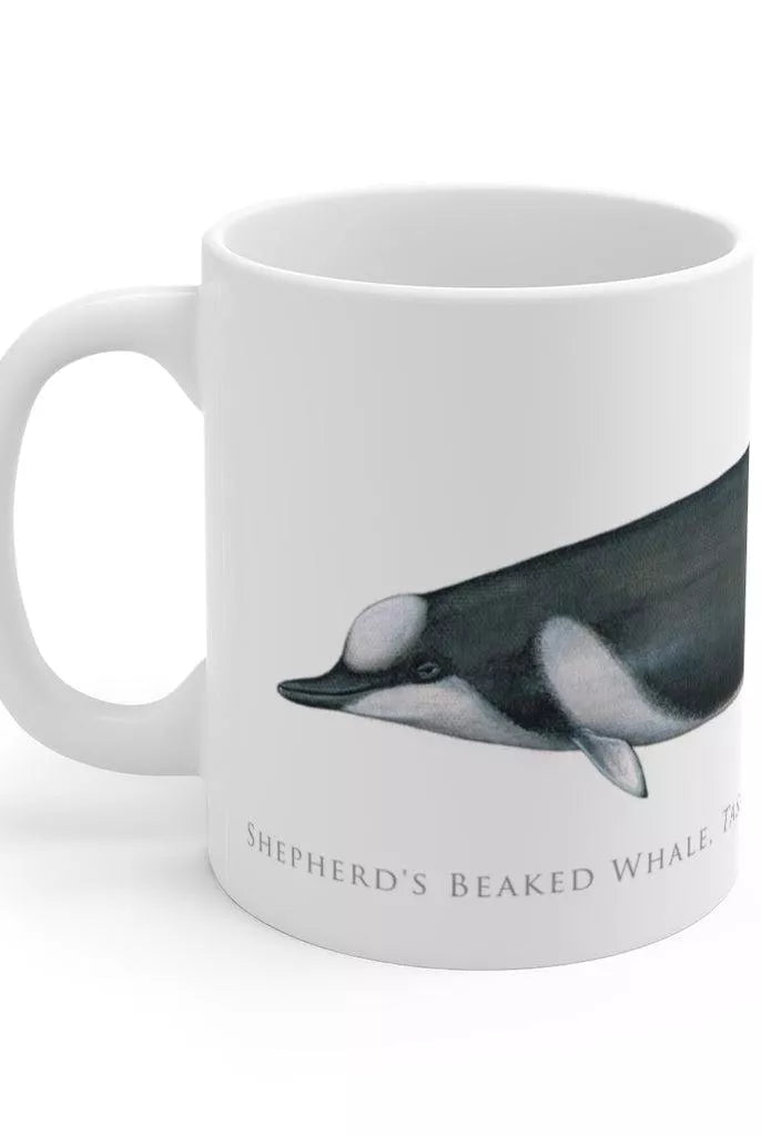 Shepherd's Beaked Whale Mug-Stick Figure Fish Illustration