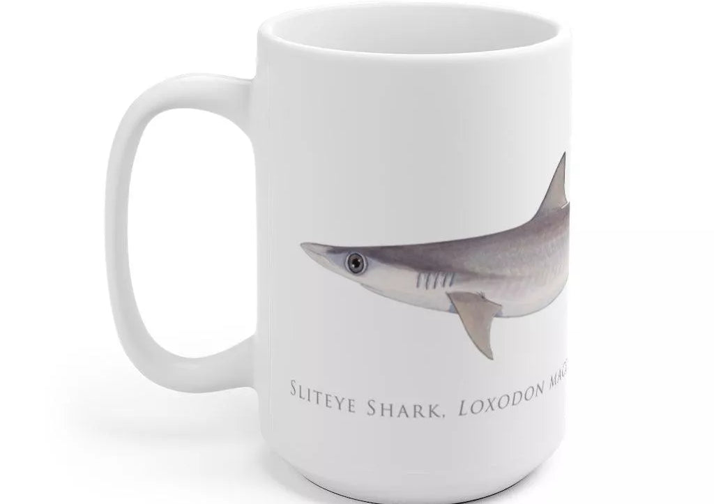 Sliteye Shark Mug-Stick Figure Fish Illustration