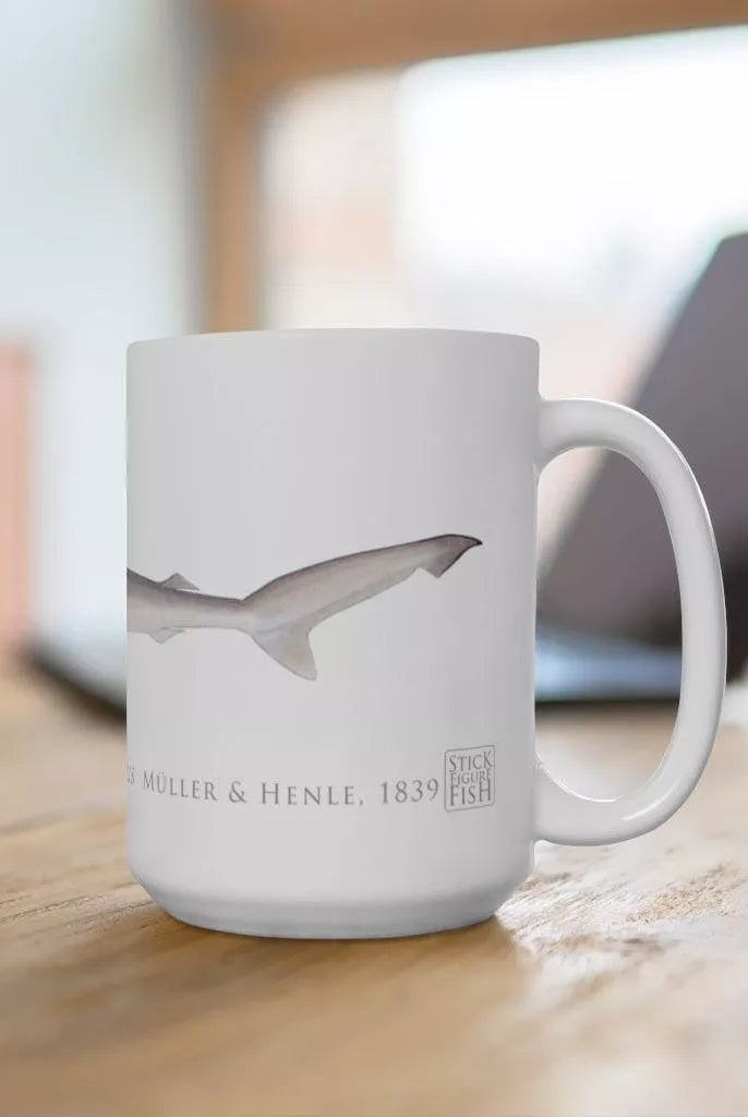Sliteye Shark Mug-Stick Figure Fish Illustration