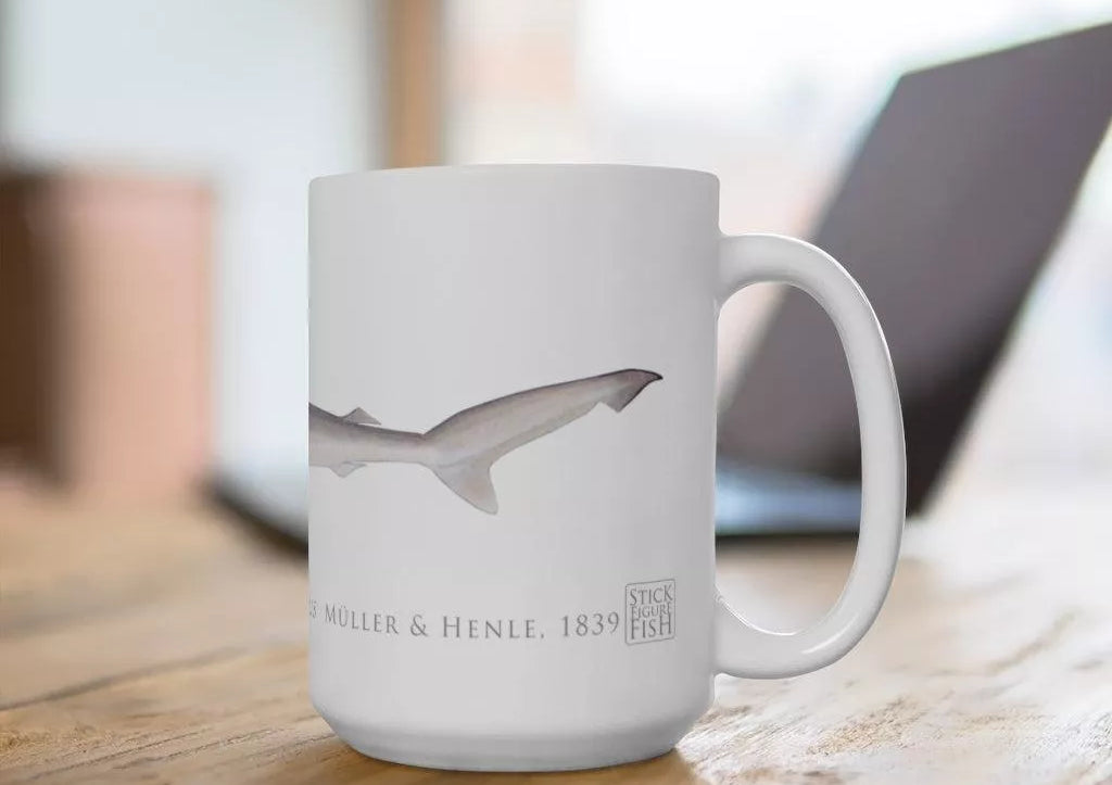 Sliteye Shark Mug-Stick Figure Fish Illustration