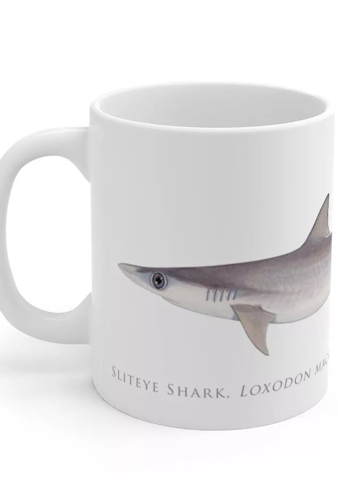 Sliteye Shark Mug-Stick Figure Fish Illustration