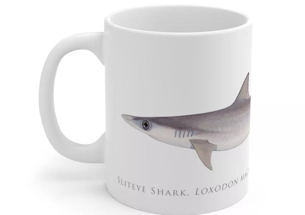 Sliteye Shark Mug-Stick Figure Fish Illustration