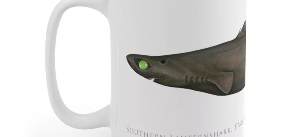 Southern Lanternshark Mug-Stick Figure Fish Illustration