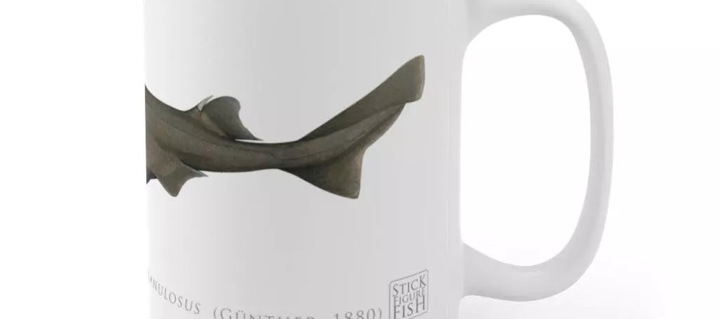 Southern Lanternshark Mug-Stick Figure Fish Illustration