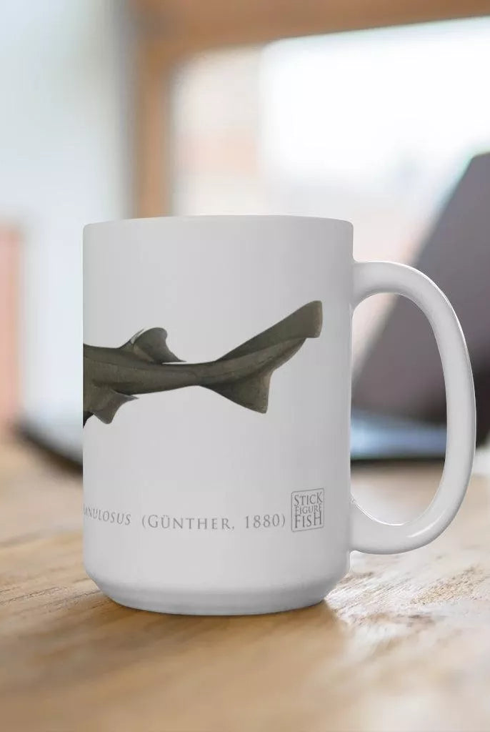 Southern Lanternshark Mug-Stick Figure Fish Illustration