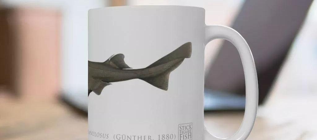 Southern Lanternshark Mug-Stick Figure Fish Illustration