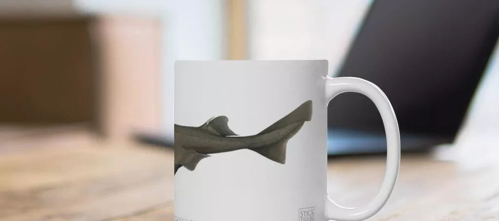 Southern Lanternshark Mug-Stick Figure Fish Illustration