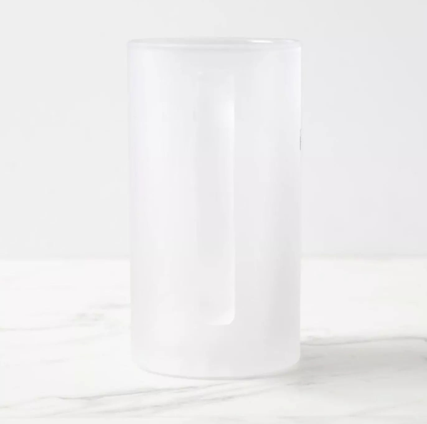 Speartooth Shark - Frosted Glass Stein-Stick Figure Fish Illustration