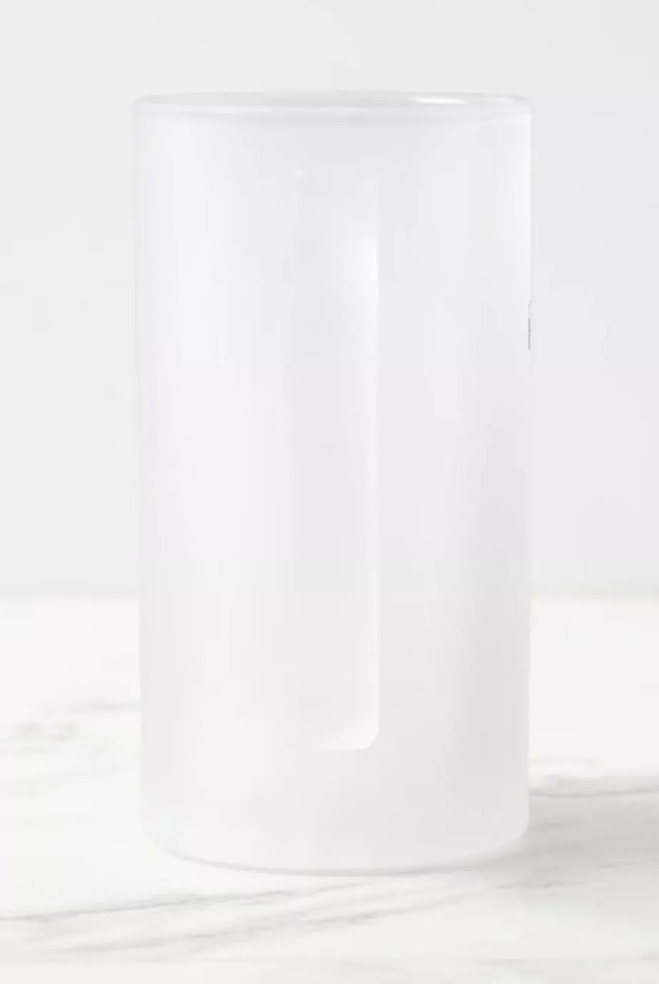 Speartooth Shark - Frosted Glass Stein-Stick Figure Fish Illustration