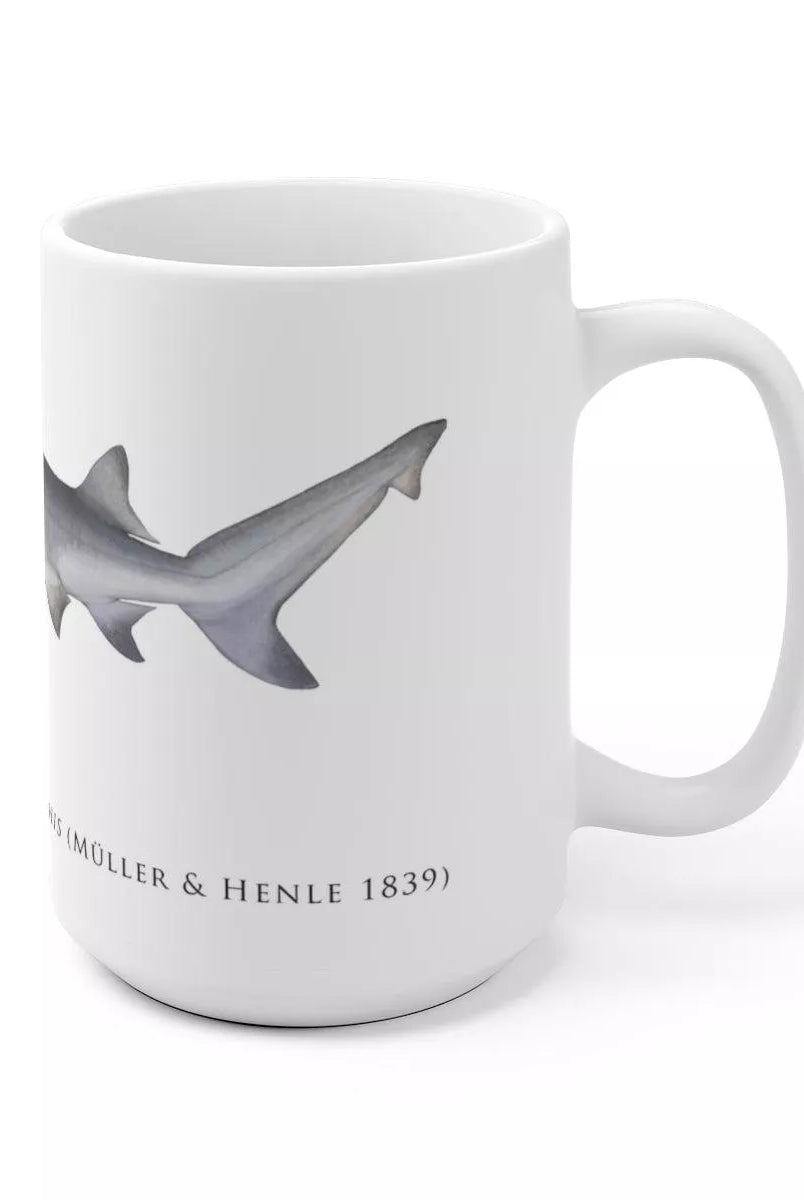 Speartooth Shark Mug-Stick Figure Fish Illustration
