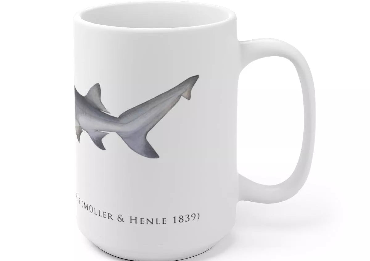 Speartooth Shark Mug-Stick Figure Fish Illustration