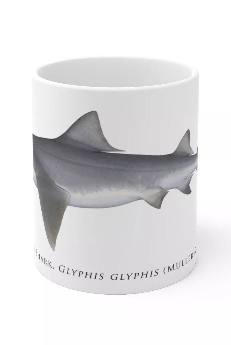 Speartooth Shark Mug-Stick Figure Fish Illustration