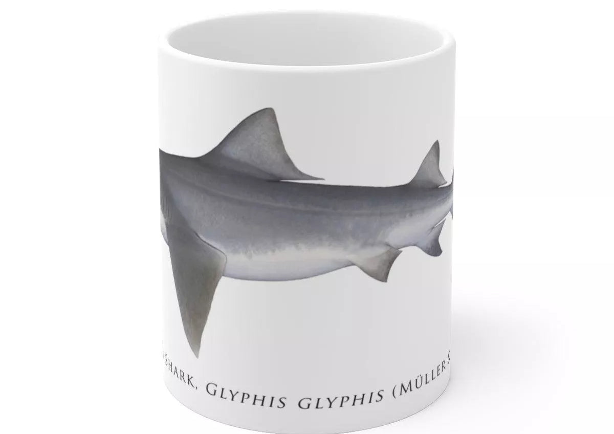 Speartooth Shark Mug-Stick Figure Fish Illustration