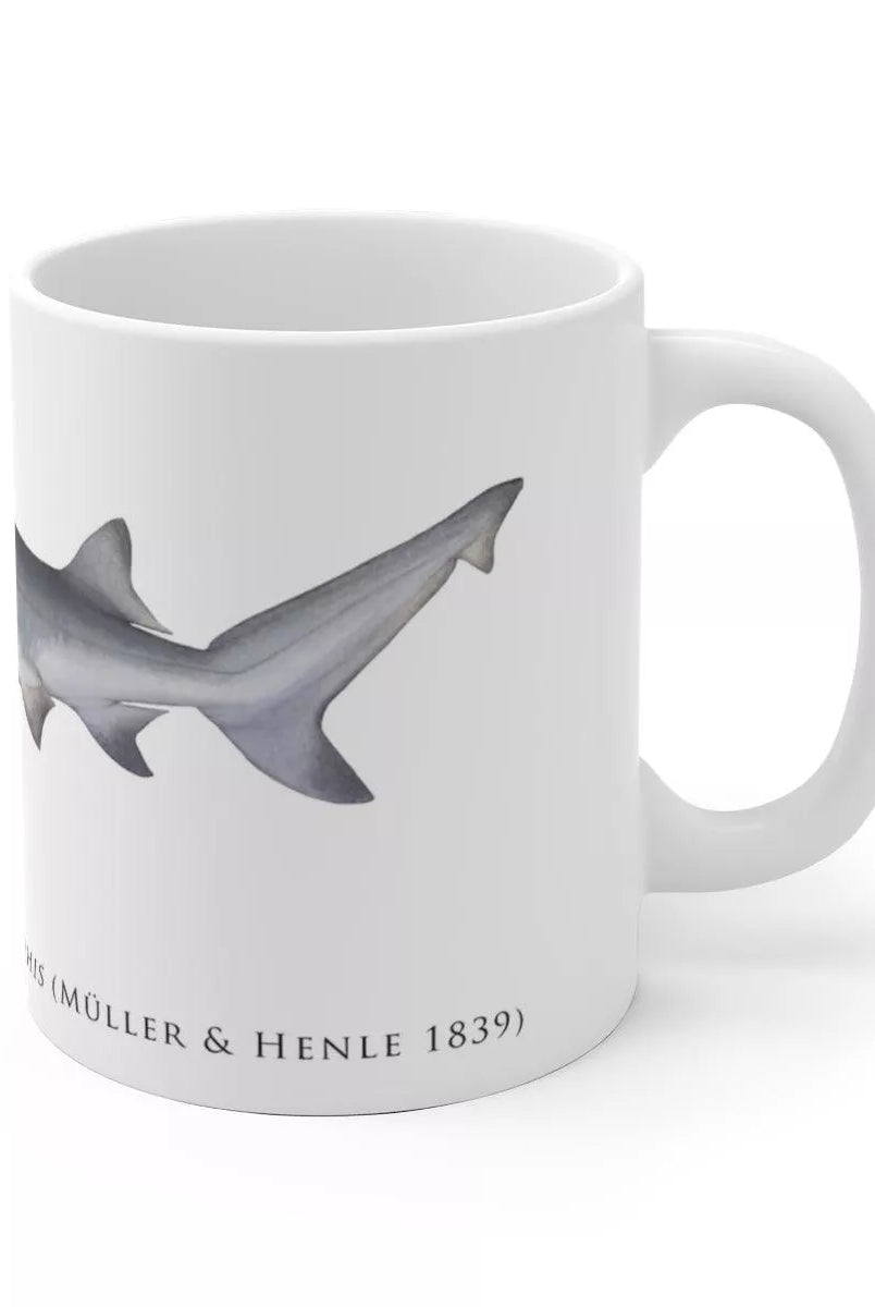 Speartooth Shark Mug-Stick Figure Fish Illustration