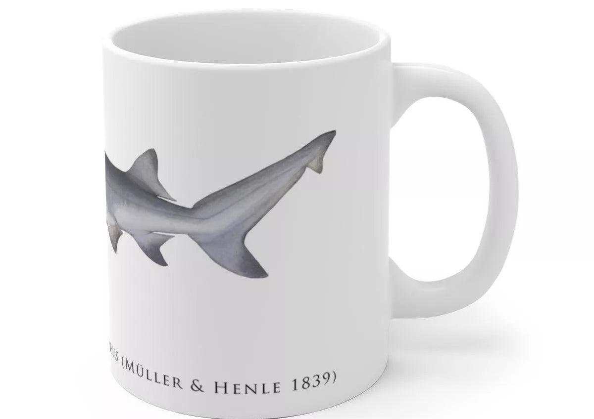 Speartooth Shark Mug-Stick Figure Fish Illustration
