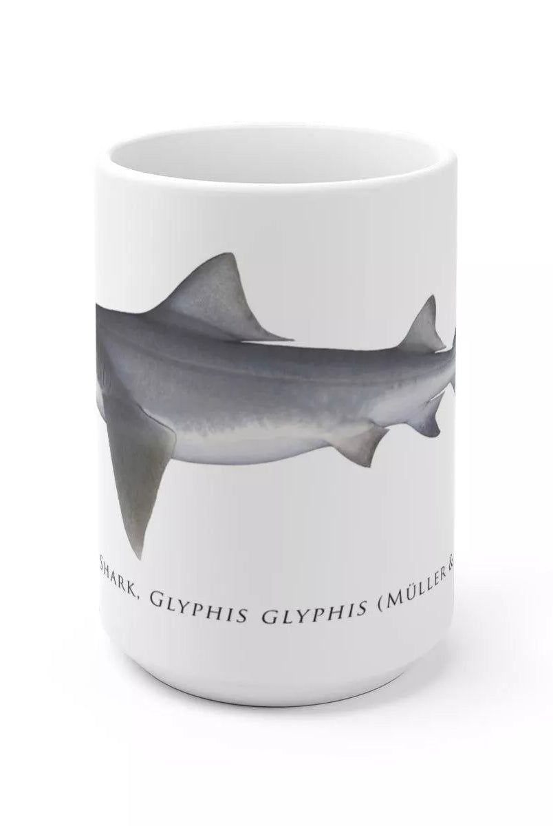 Speartooth Shark Mug-Stick Figure Fish Illustration