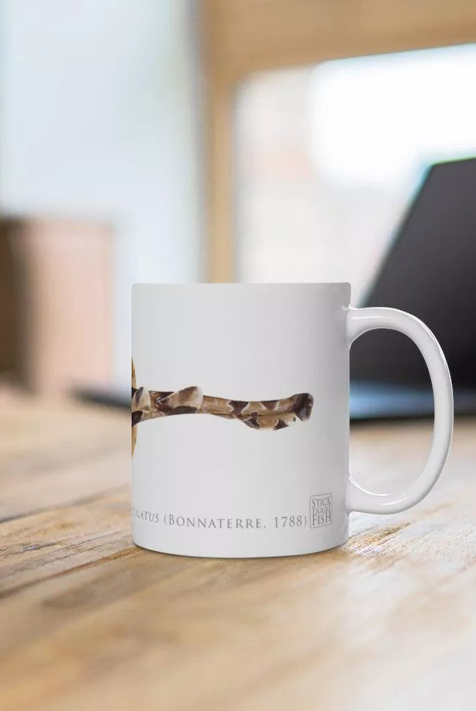 Spotted Wobbegong Mug-Stick Figure Fish Illustration