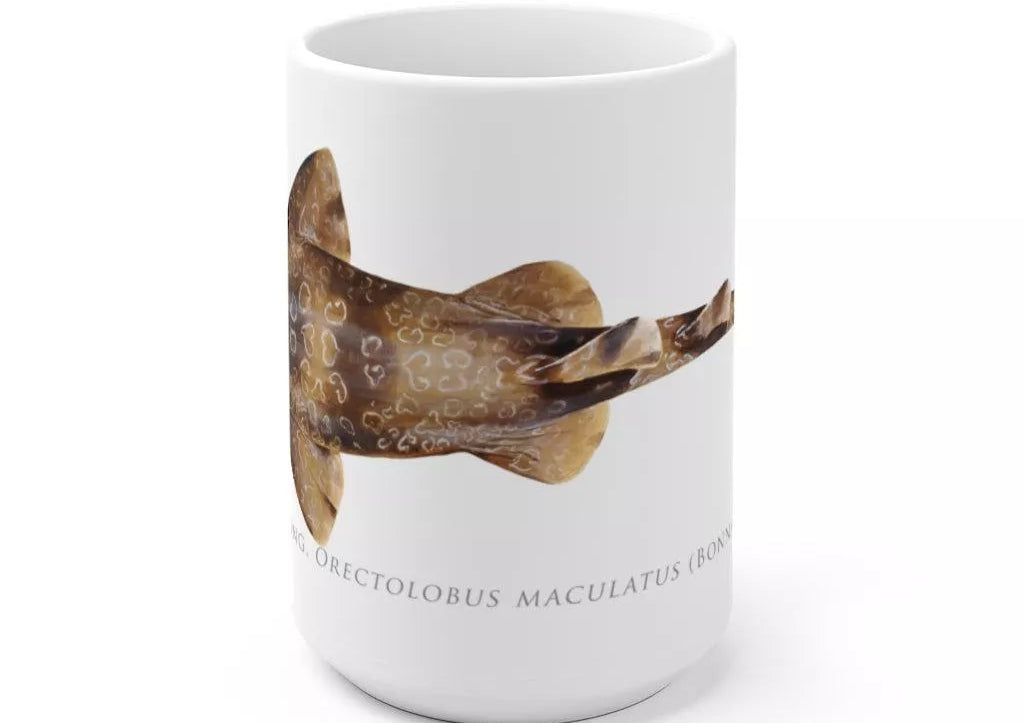 Spotted Wobbegong Mug-Stick Figure Fish Illustration