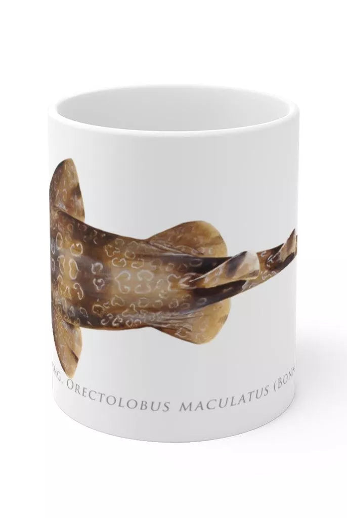Spotted Wobbegong Mug-Stick Figure Fish Illustration