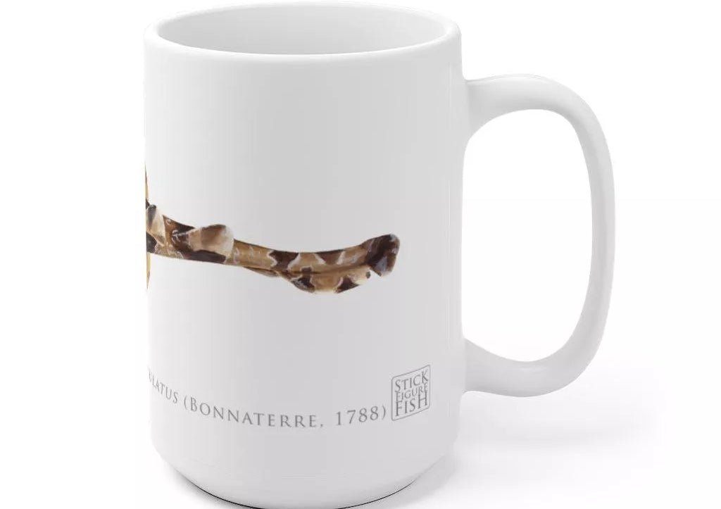 Spotted Wobbegong Mug-Stick Figure Fish Illustration
