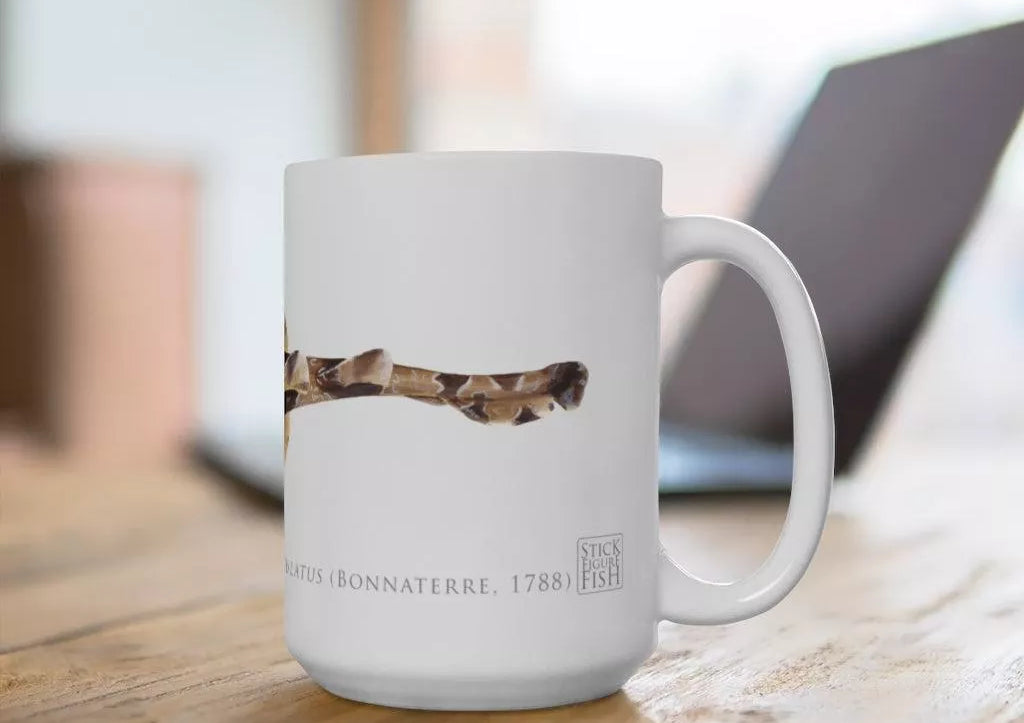 Spotted Wobbegong Mug-Stick Figure Fish Illustration