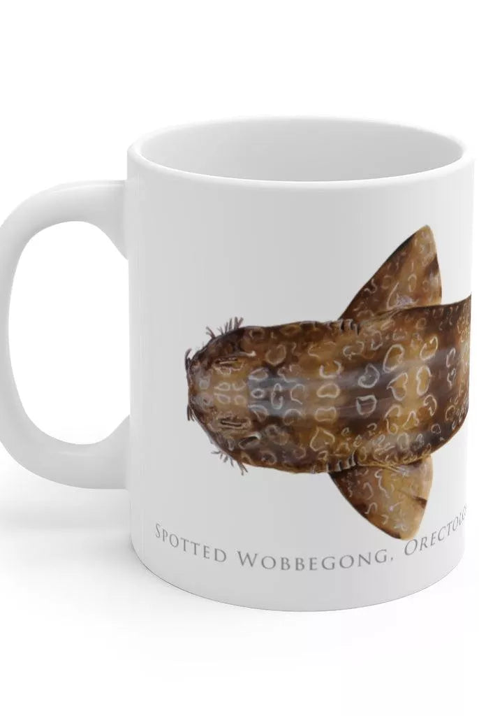 Spotted Wobbegong Mug-Stick Figure Fish Illustration