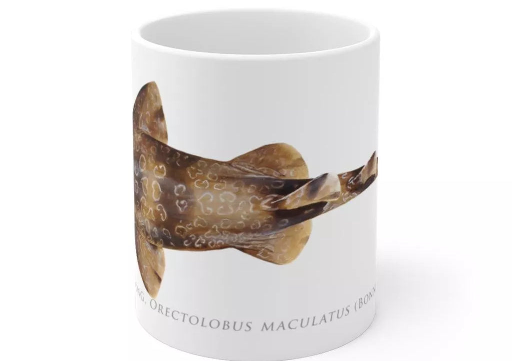 Spotted Wobbegong Mug-Stick Figure Fish Illustration