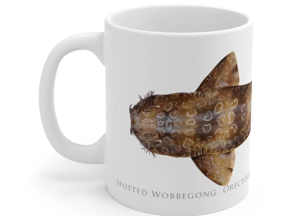 Spotted Wobbegong Mug-Stick Figure Fish Illustration