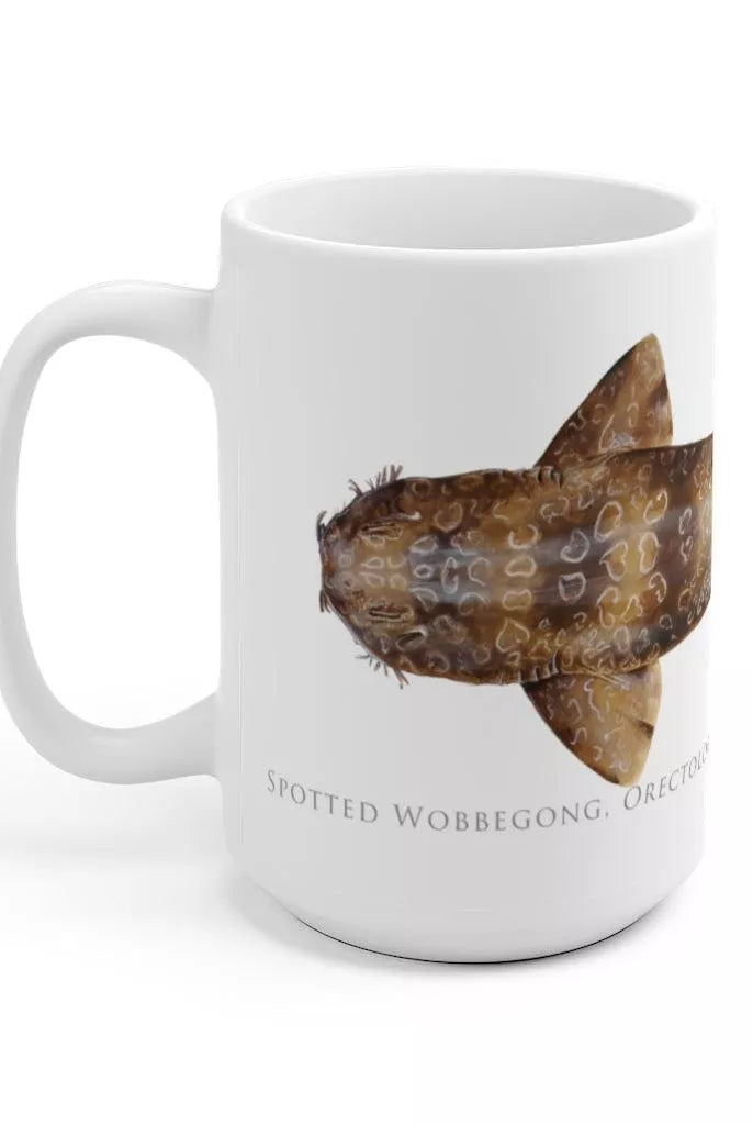 Spotted Wobbegong Mug-Stick Figure Fish Illustration